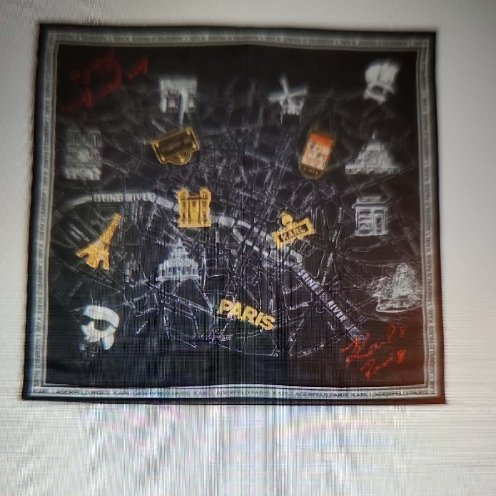 Karl Lagerfeld Paris Tapestry with Black and Gold Highlights
